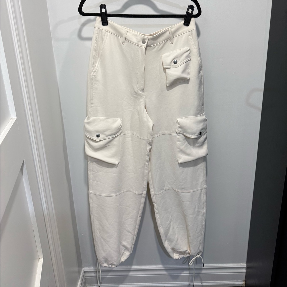 Wilfred Off-White Cargo Jogger Trousers